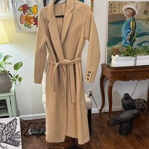 JustFab Camel Tan Trench Coat with Belt